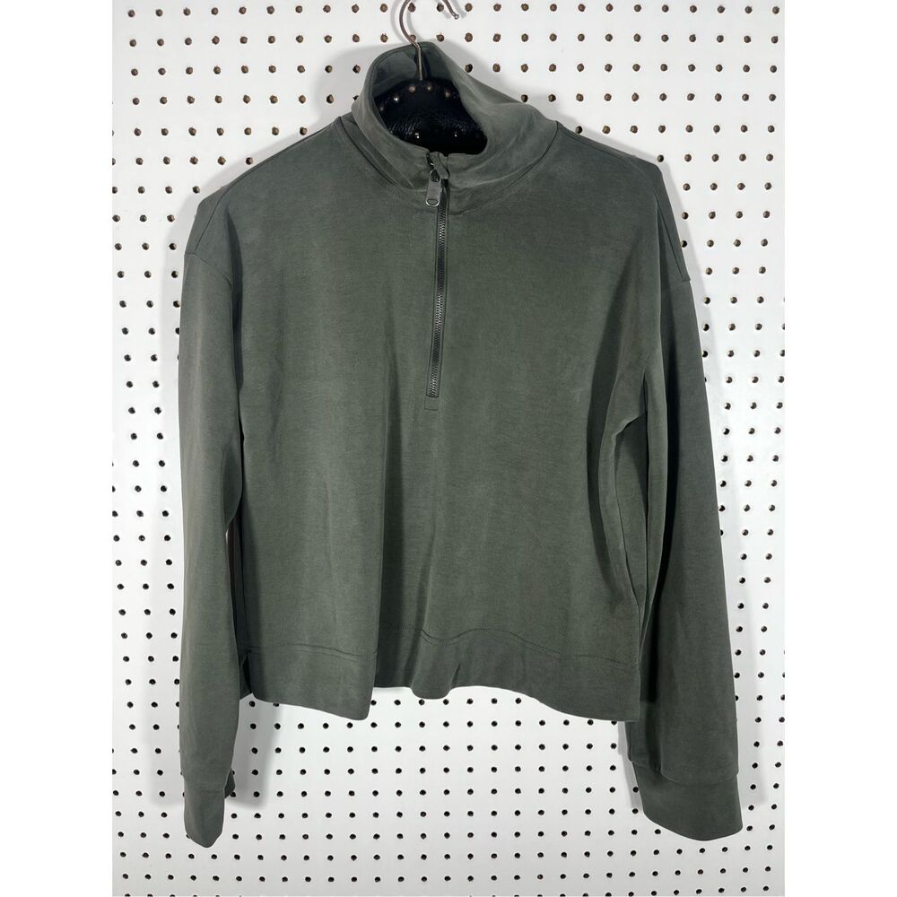 Athleta soft velour active wear pullover size S